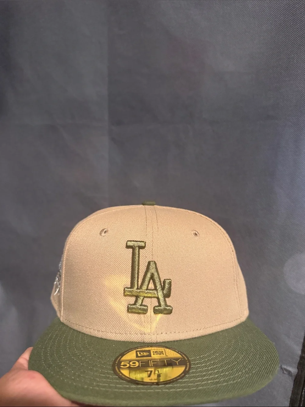 New Era LA Dodgers 59FIFTY Fitted Cap in Tan and Olive Green